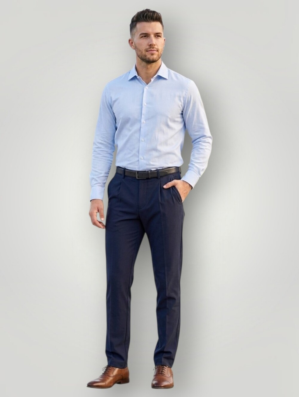 Brooks Brothers Regent Fit Navy Wool Dress Pants Mens W34 L32 Flat Front
